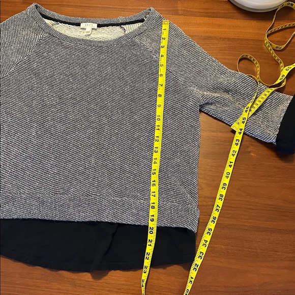 Joie Made in USA Cotton Blend Oversized Wide Neck Top - Picture 5 of 7